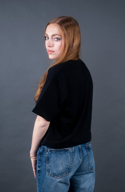 Tee-shirt à manches courtes noir